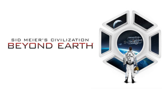 Astronaut looking out a hexagonal window at Earth and a space station, with the game title beside him