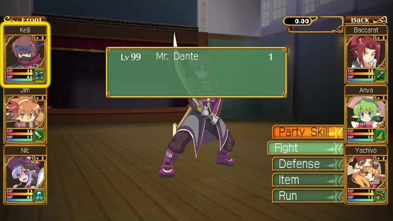 Turn-based combat interface showing character portraits, health, mana, and action menu options in Class of Heroes 2G Remaster Edition