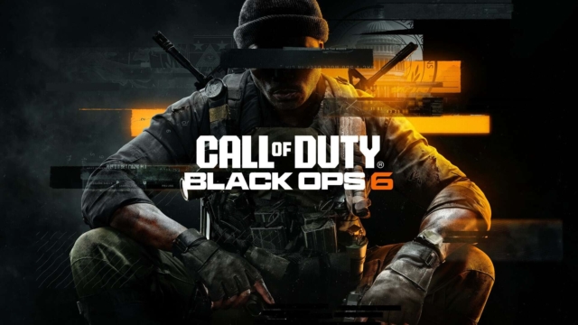 Soldier in tactical gear seated with crossed arms, black background, Call of Duty Black Ops 6 logo overlaid